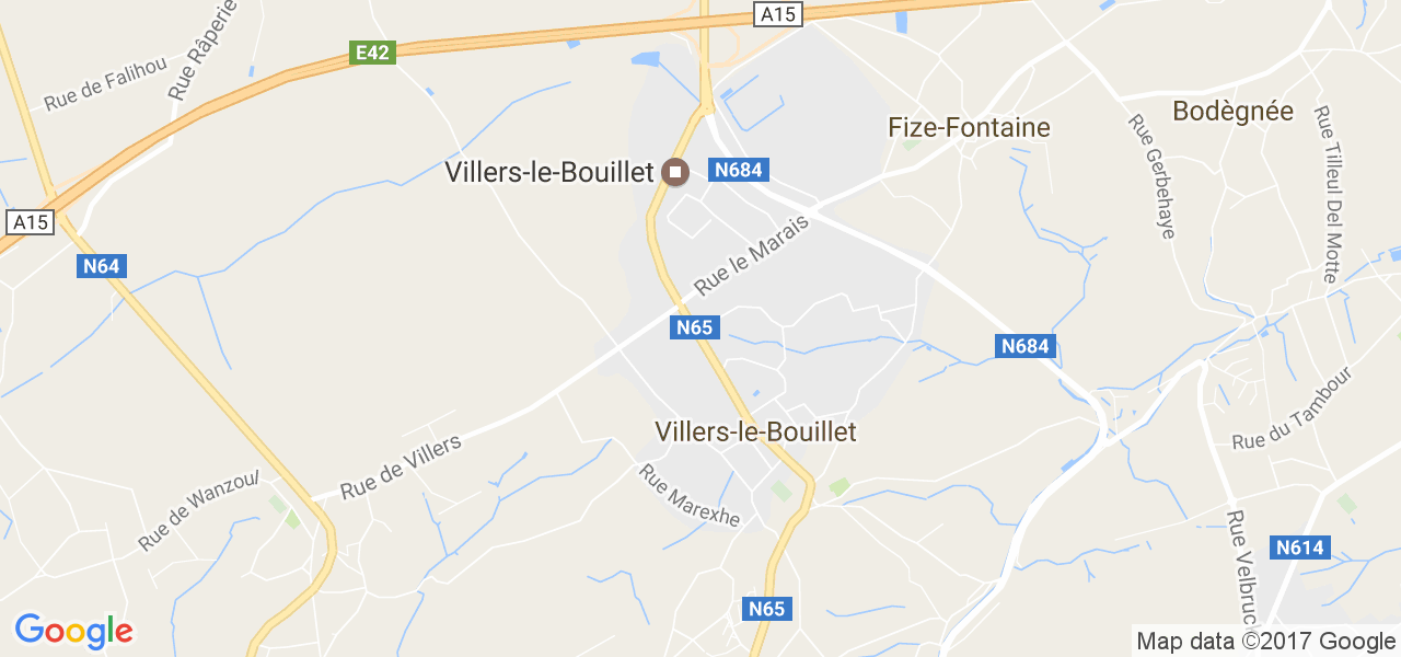 map de la ville de Villers-Le-Bouillet