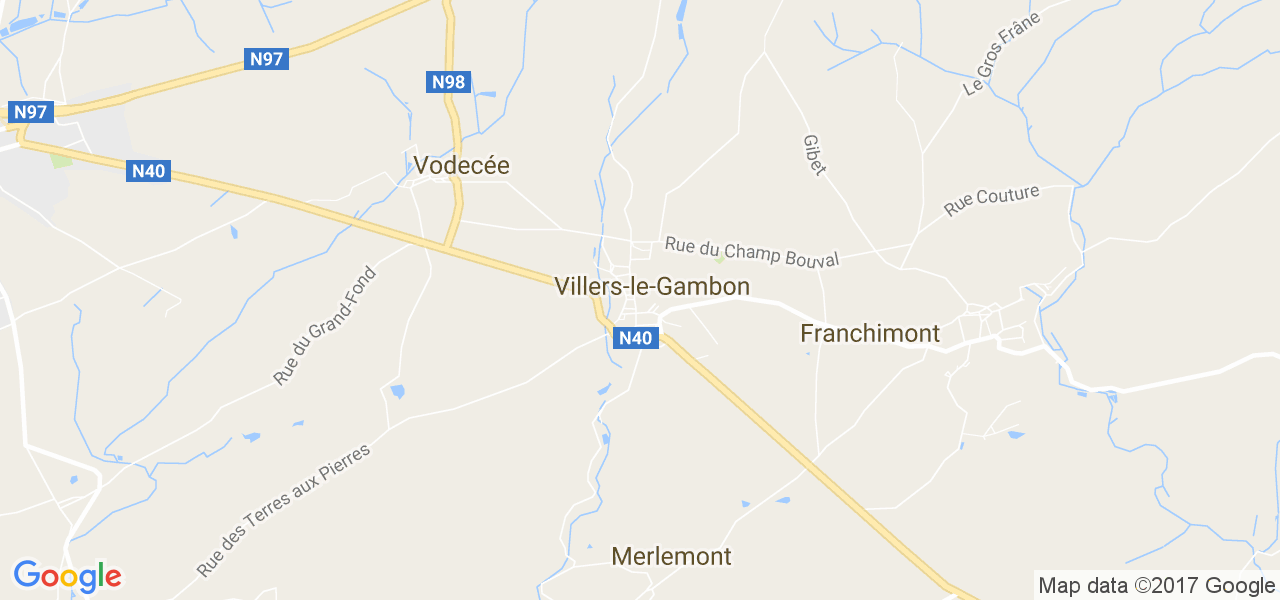 map de la ville de Villers-Le-Gambon