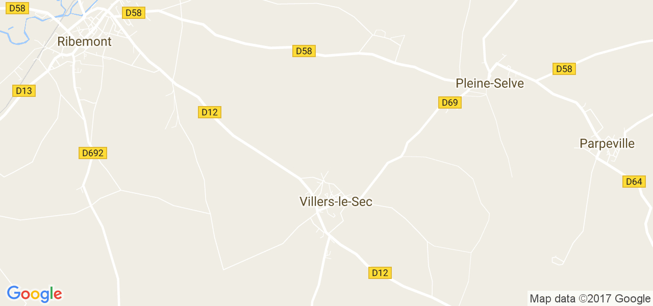 map de la ville de Villers-le-Sec