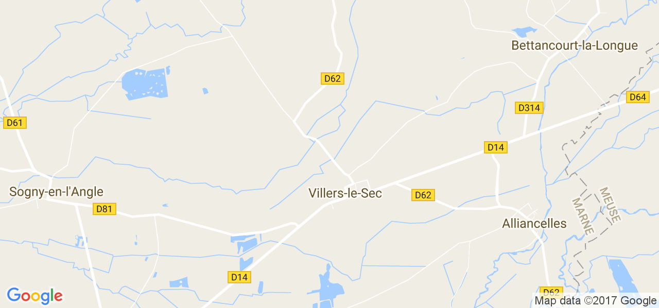 map de la ville de Villers-le-Sec