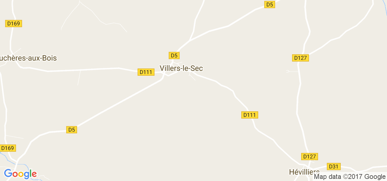 map de la ville de Villers-le-Sec