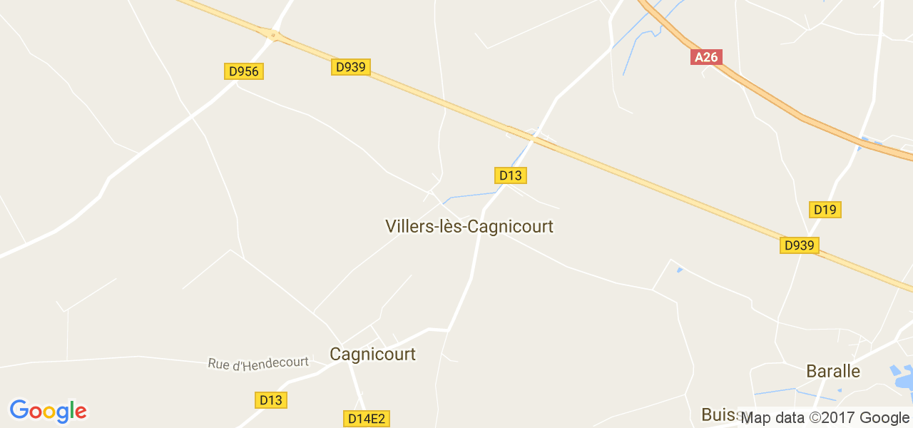 map de la ville de Villers-lès-Cagnicourt
