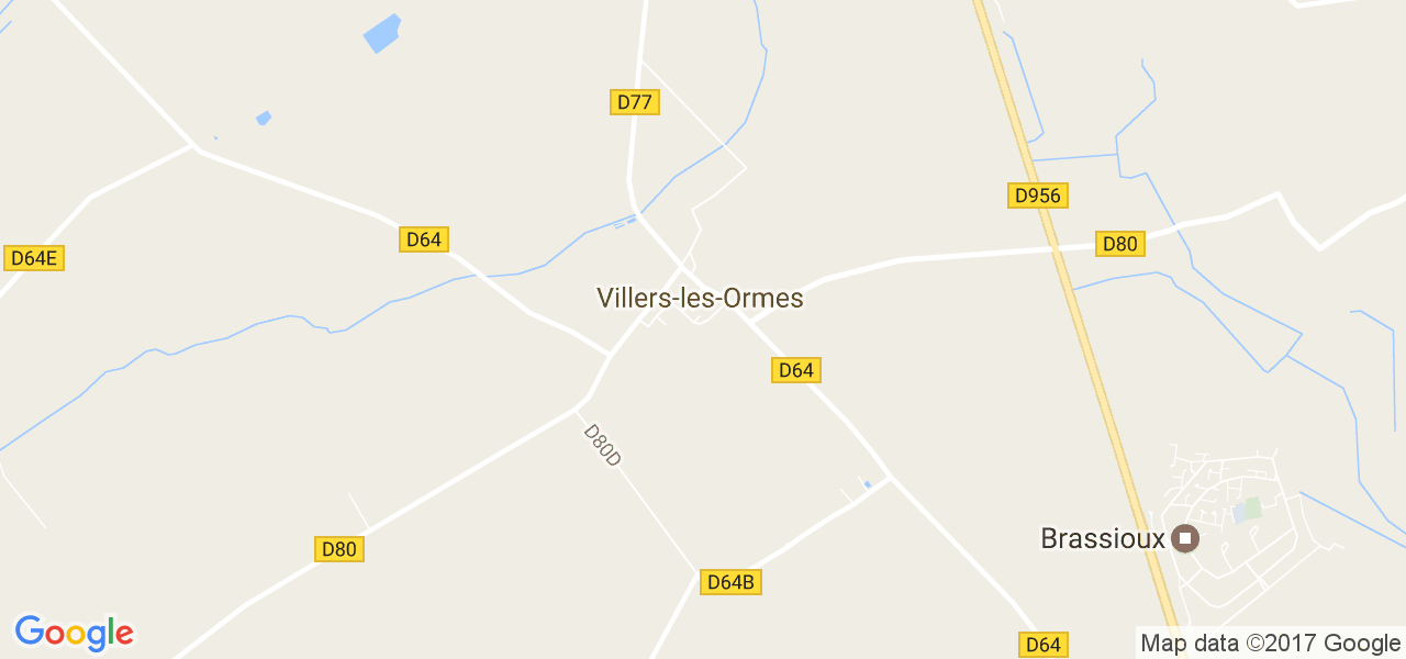 map de la ville de Villers-les-Ormes