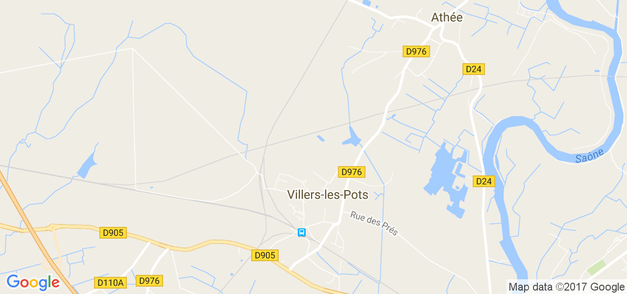 map de la ville de Villers-les-Pots