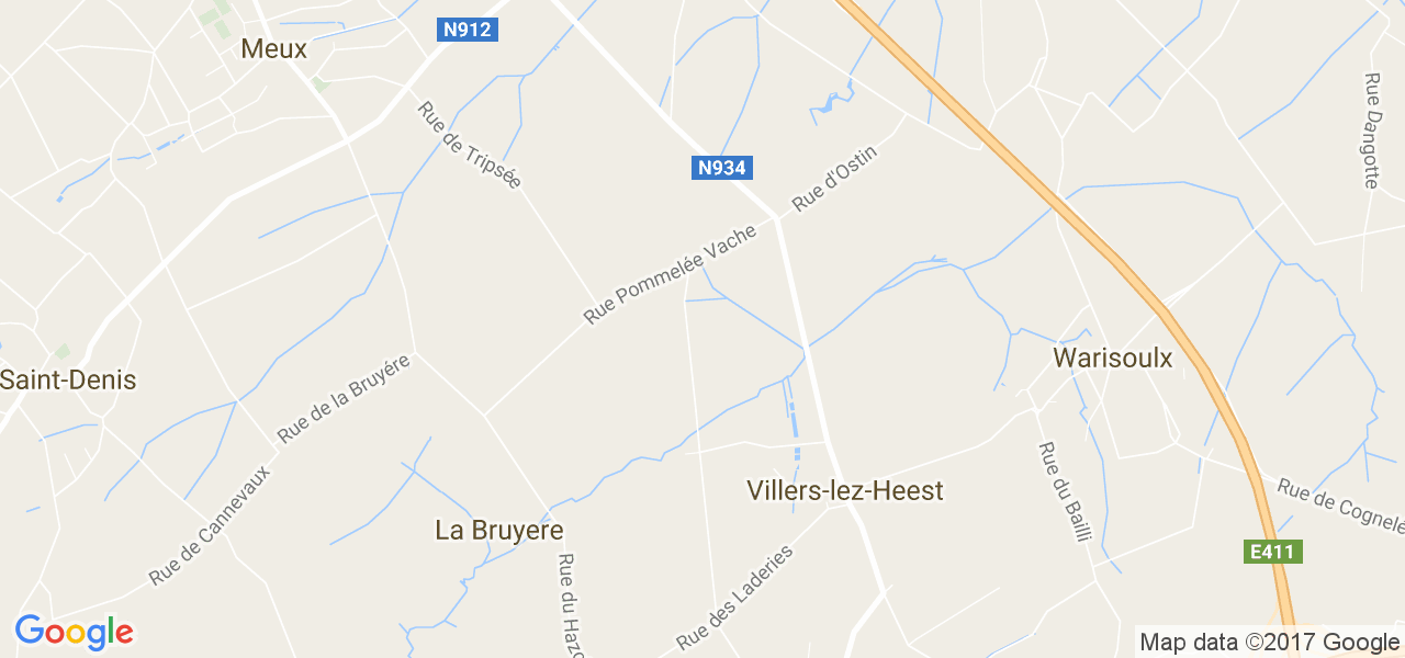 map de la ville de Villers-Lez-Heest