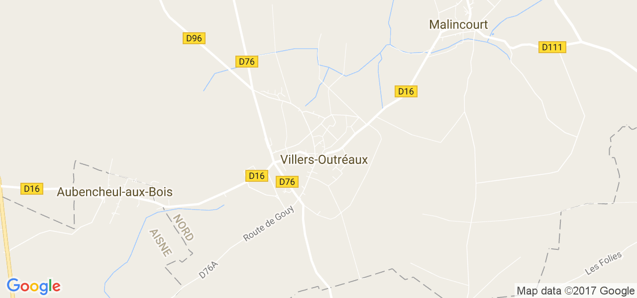 map de la ville de Villers-Outréaux