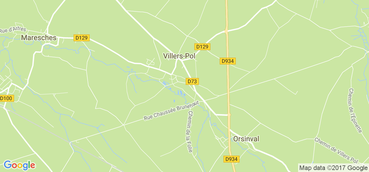 map de la ville de Villers-Pol