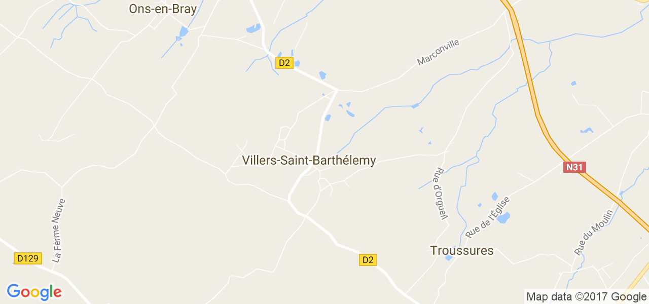map de la ville de Villers-Saint-Barthélemy