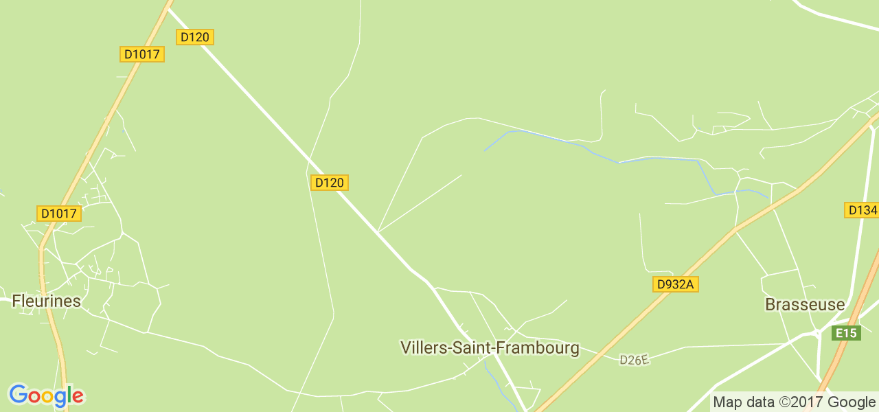 map de la ville de Villers-Saint-Frambourg