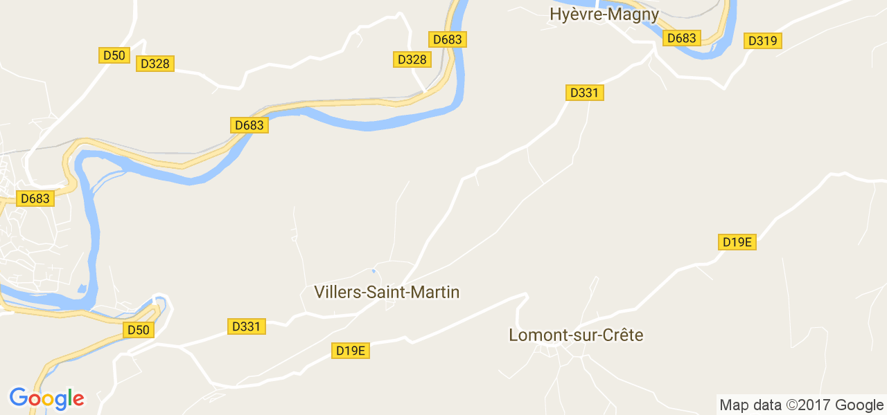 map de la ville de Villers-Saint-Martin