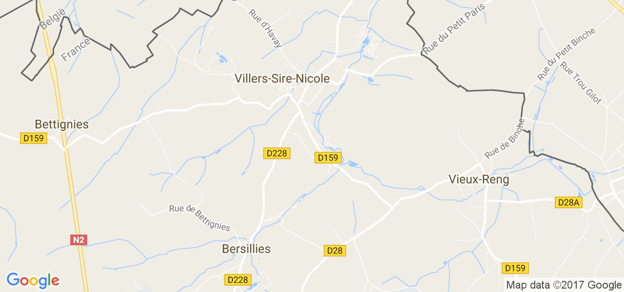 map de la ville de Villers-Sire-Nicole