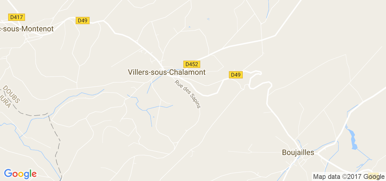 map de la ville de Villers-sous-Chalamont