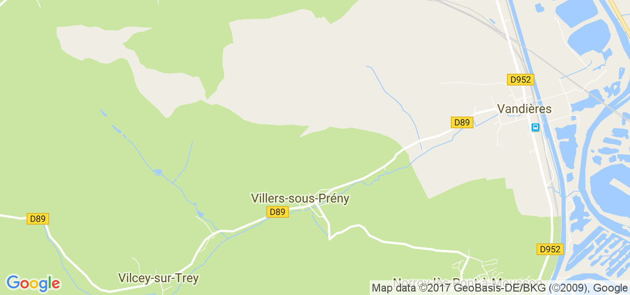 map de la ville de Villers-sous-Prény