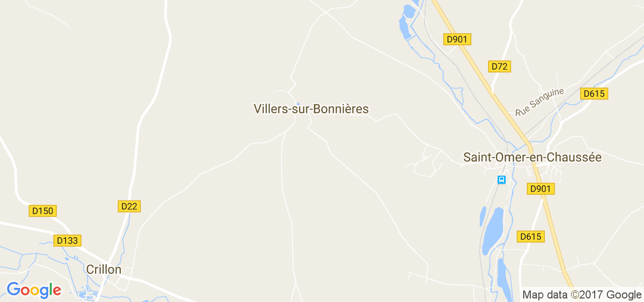 map de la ville de Villers-sur-Bonnières