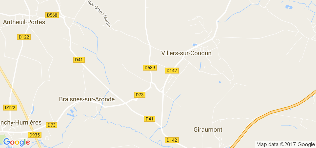 map de la ville de Villers-sur-Coudun