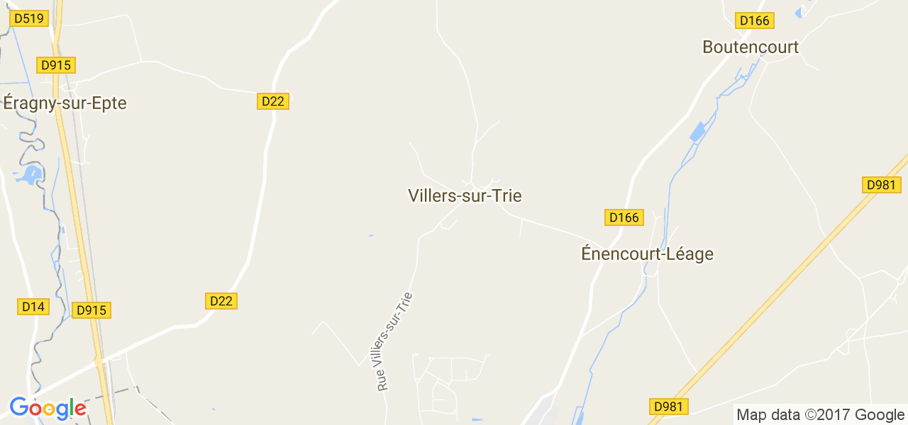 map de la ville de Villers-sur-Trie