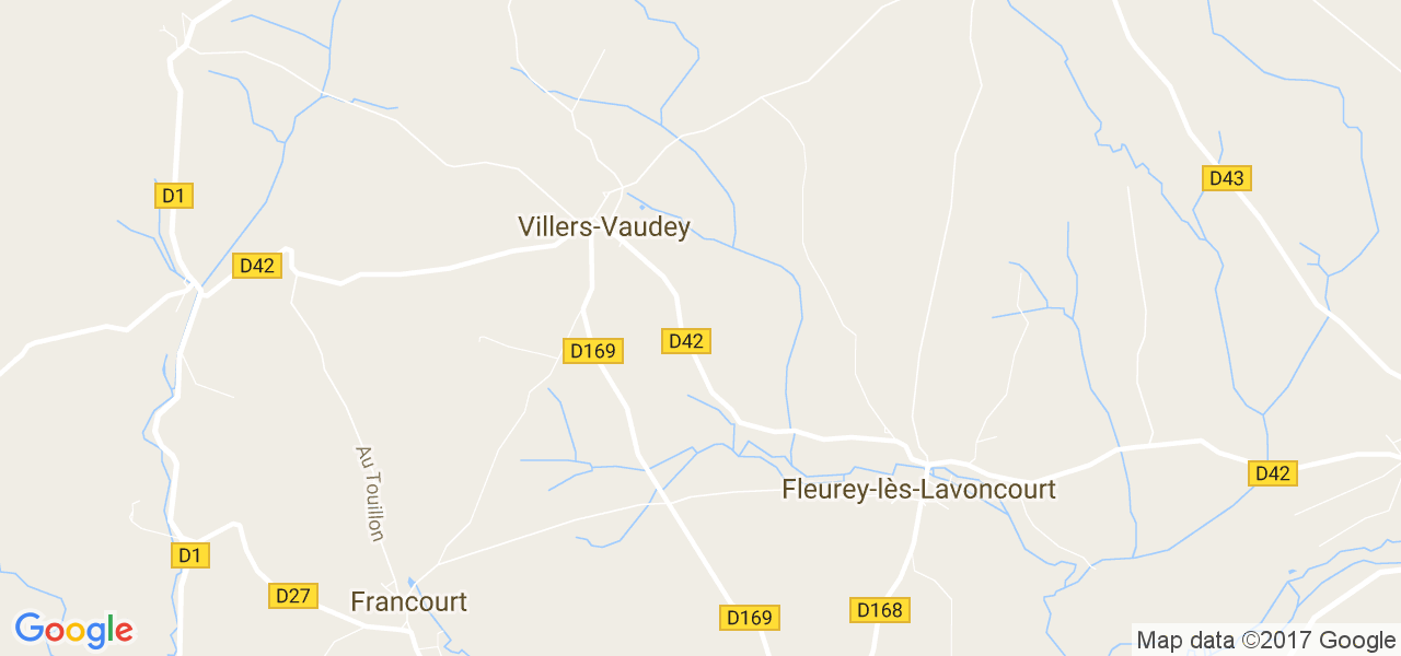 map de la ville de Villers-Vaudey