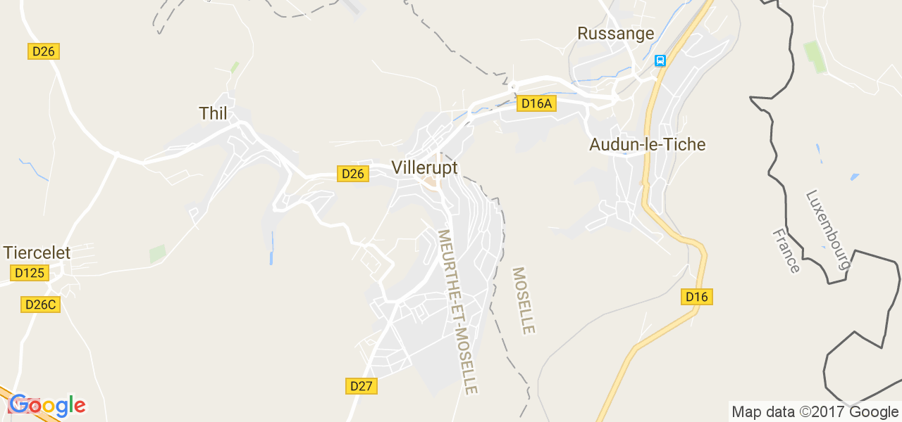 map de la ville de Villerupt