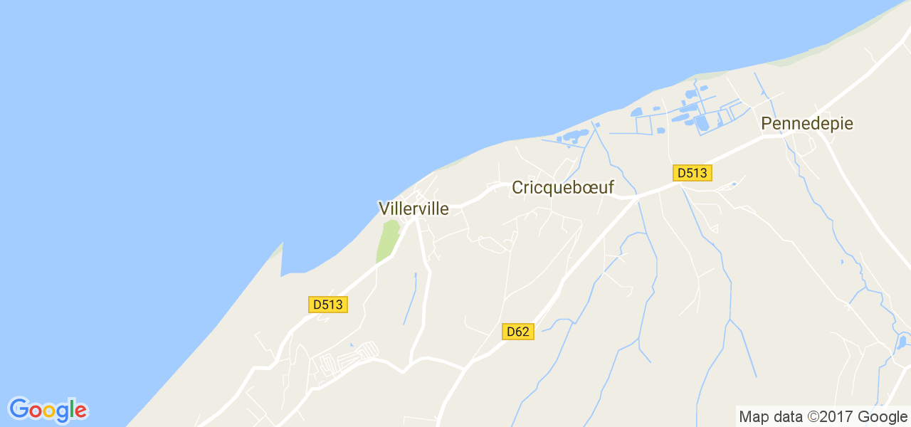 map de la ville de Villerville