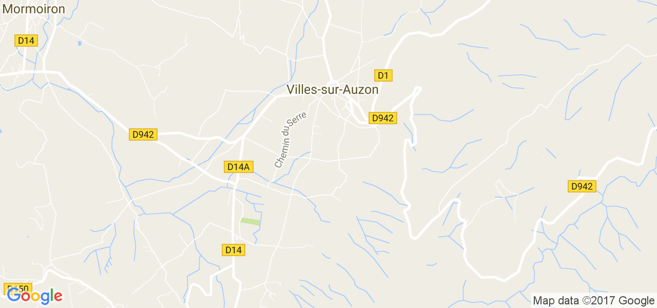 map de la ville de Villes-sur-Auzon