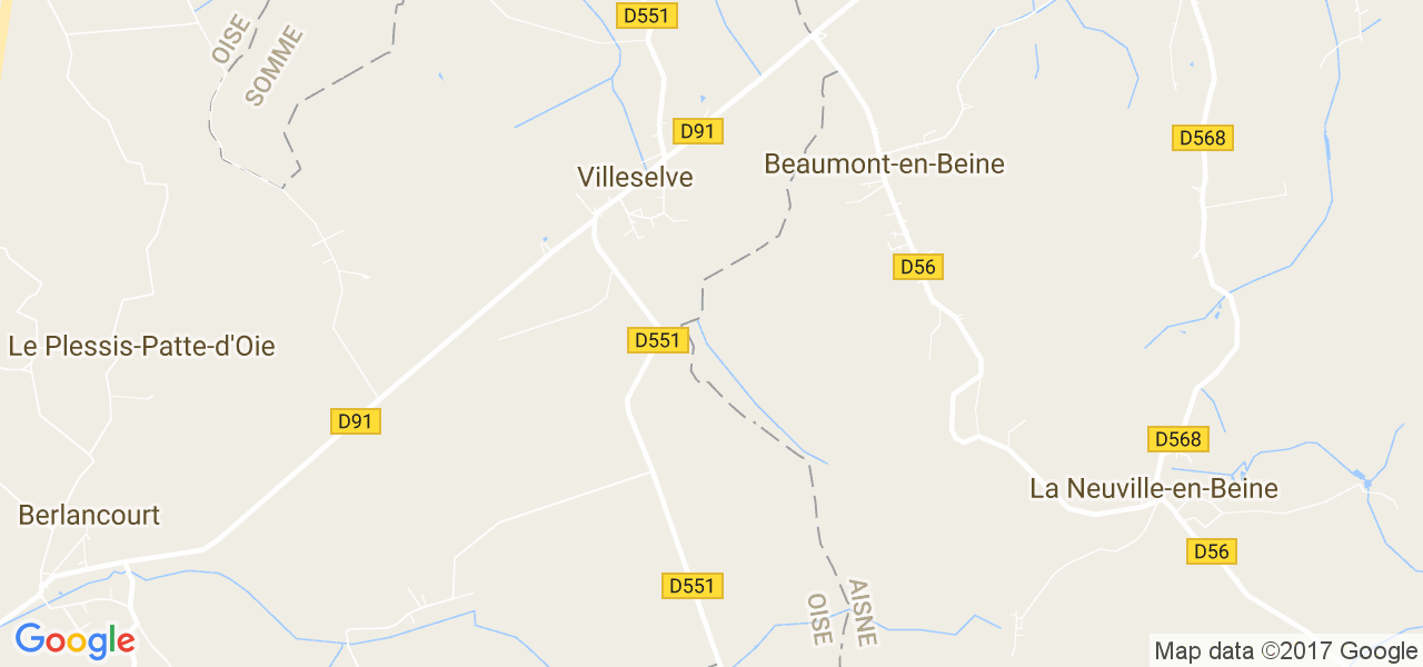 map de la ville de Villeselve