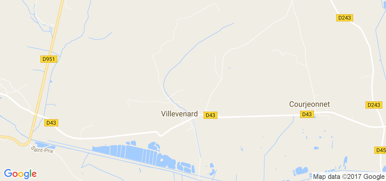 map de la ville de Villevenard