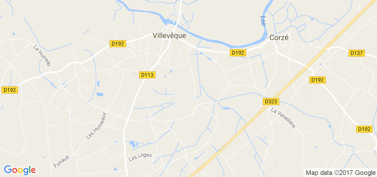 map de la ville de Villevêque