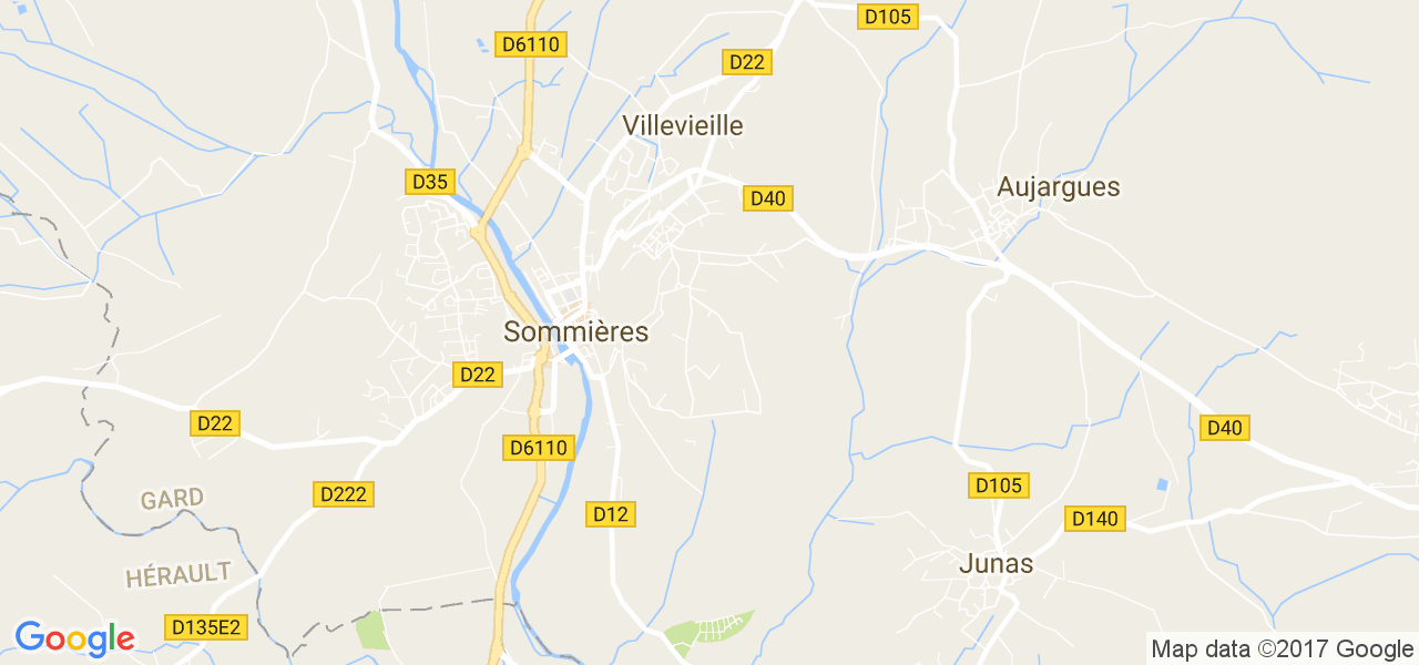 map de la ville de Villevieille