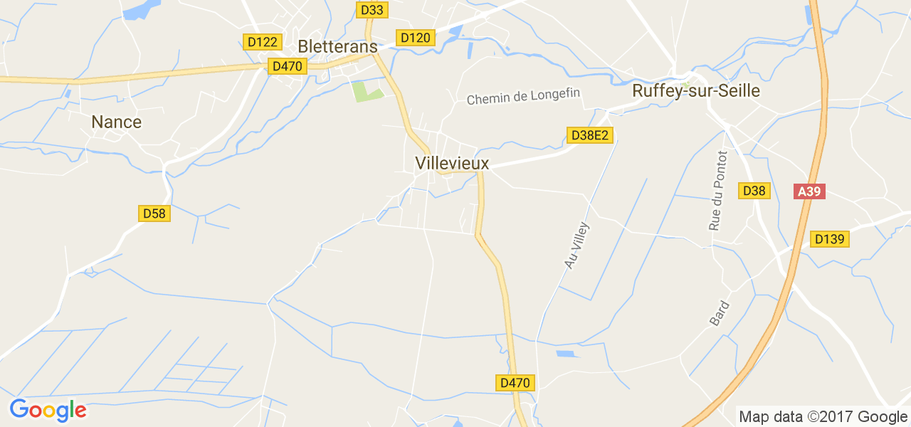 map de la ville de Villevieux