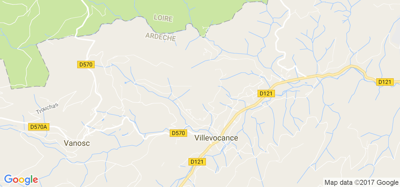 map de la ville de Villevocance