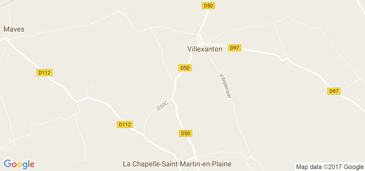 map de la ville de Villexanton