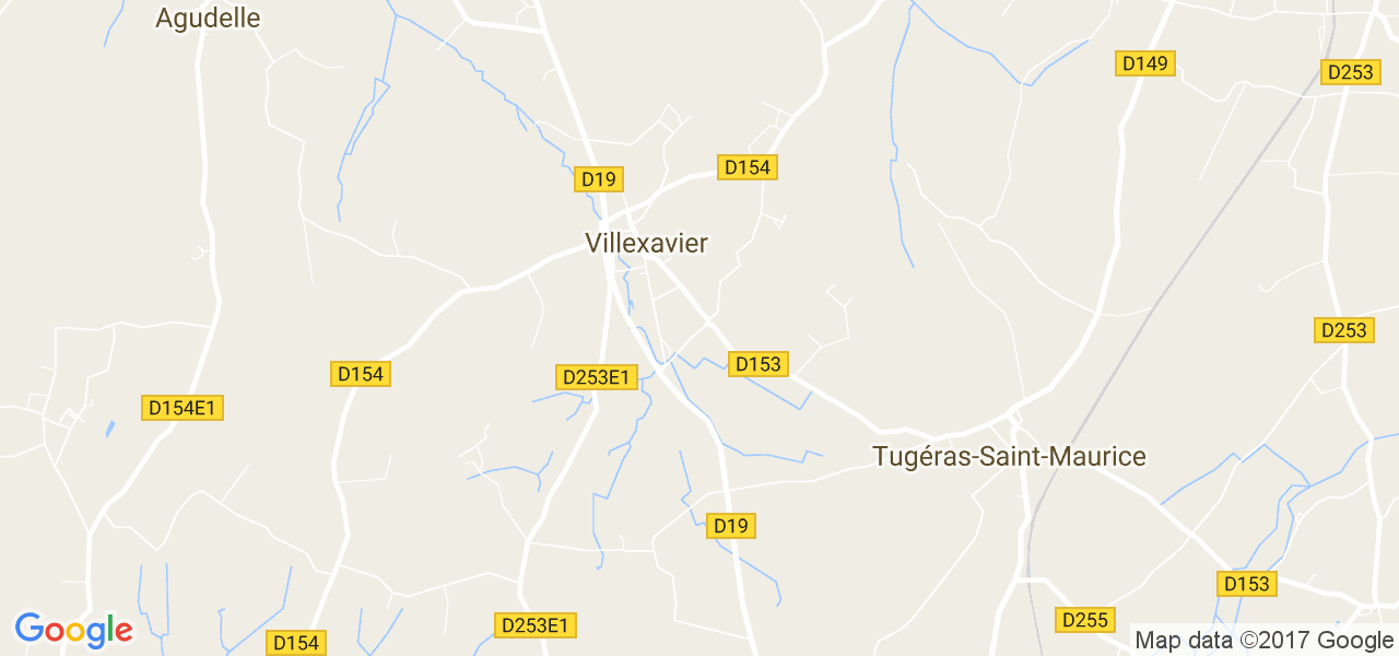 map de la ville de Villexavier