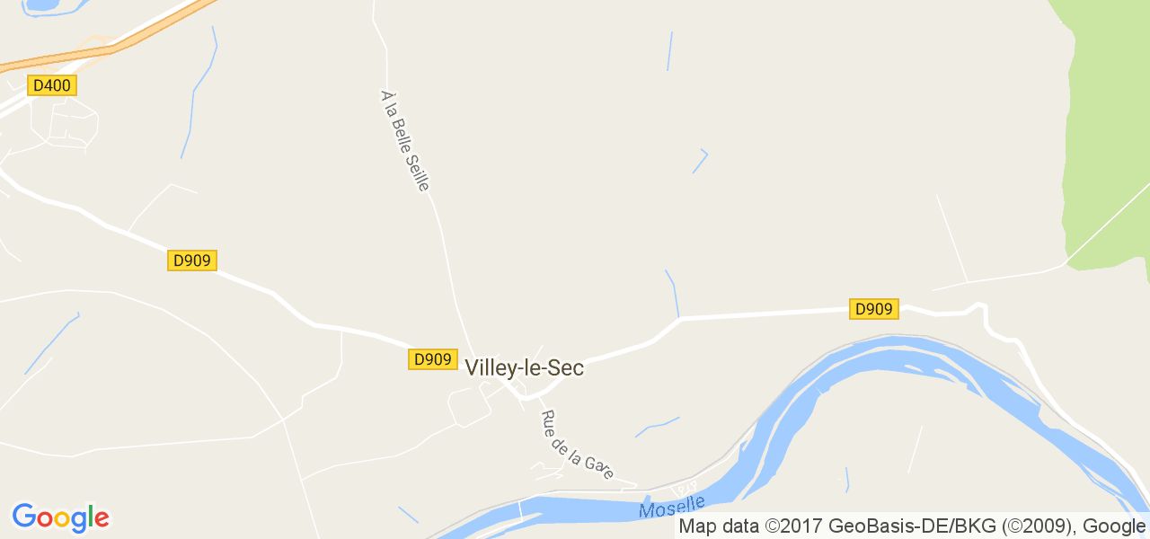 map de la ville de Villey-le-Sec