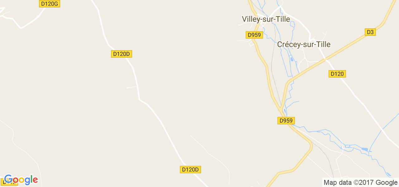 map de la ville de Villey-sur-Tille