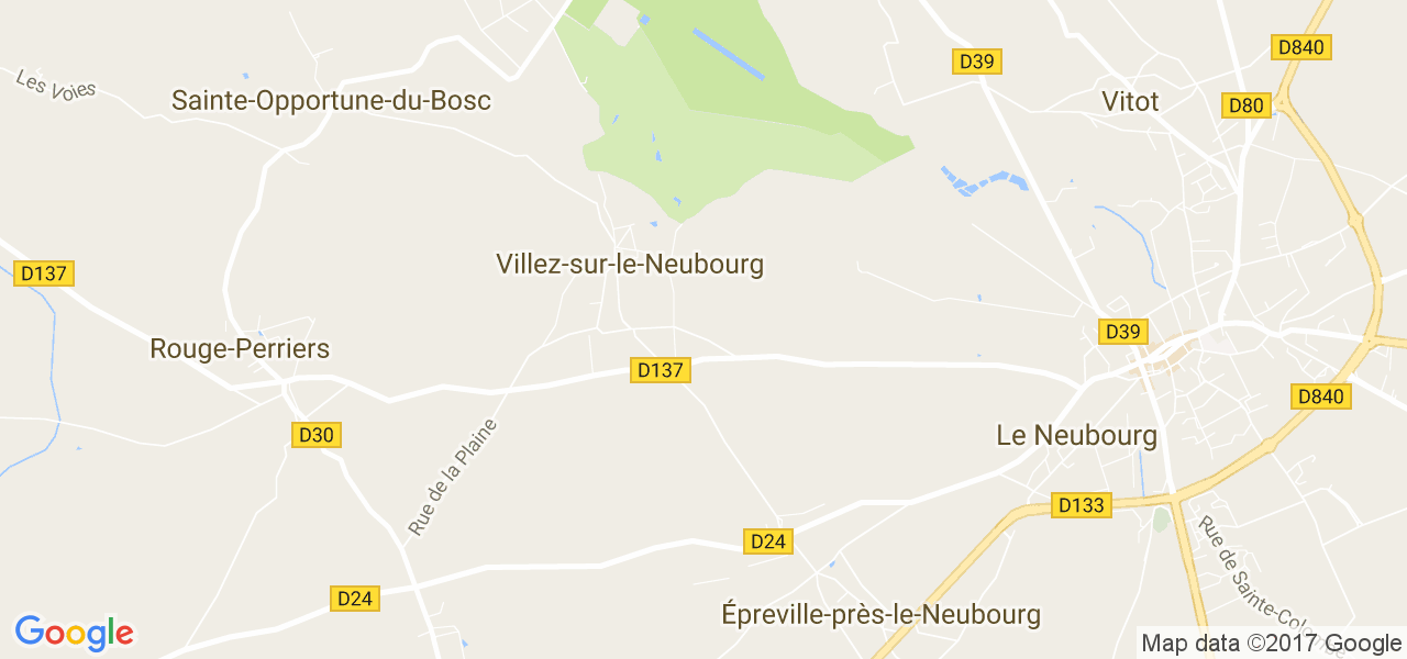 map de la ville de Villez-sur-le-Neubourg