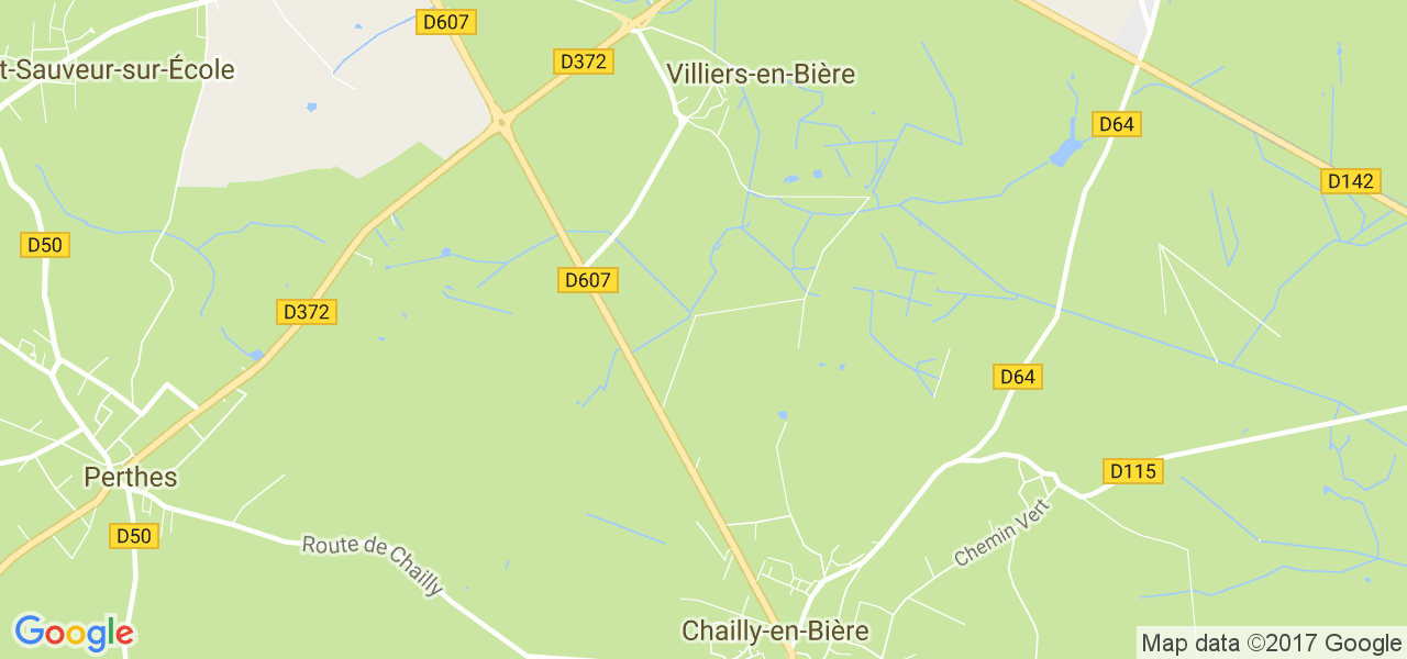 map de la ville de Villiers-en-Bière