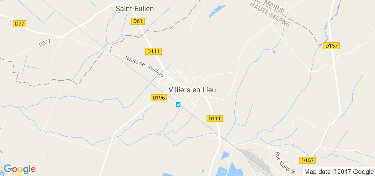 map de la ville de Villiers-en-Lieu