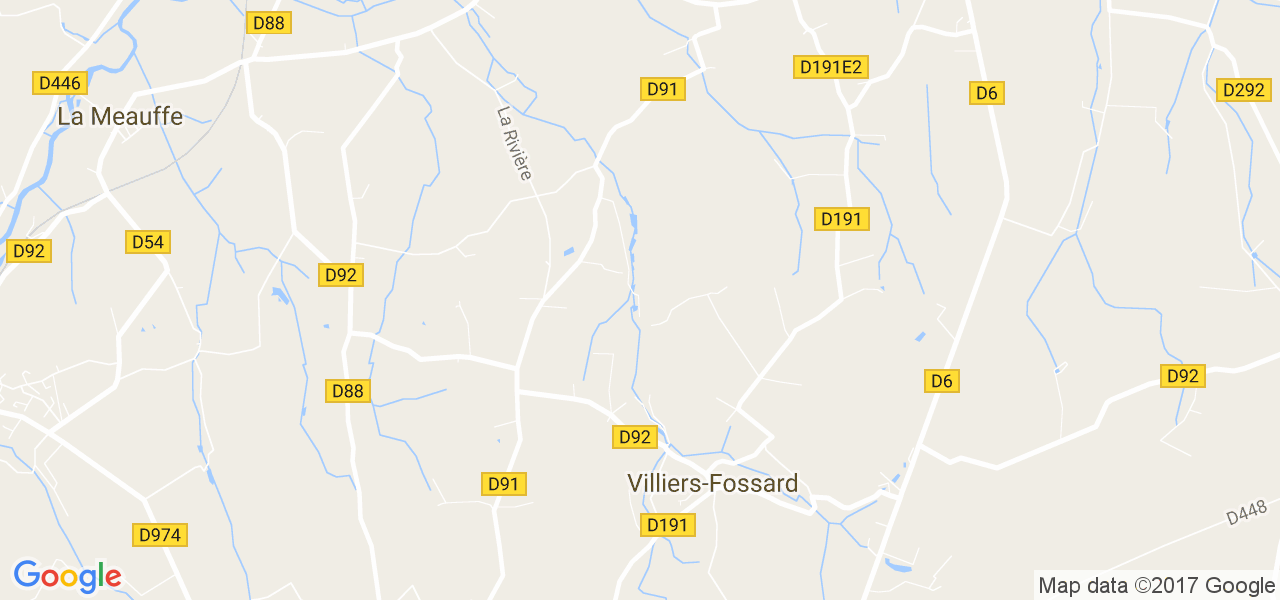 map de la ville de Villiers-Fossard