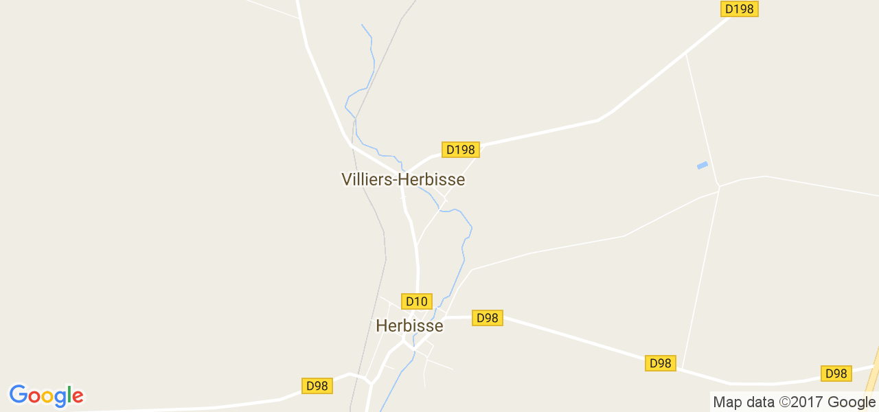 map de la ville de Villiers-Herbisse