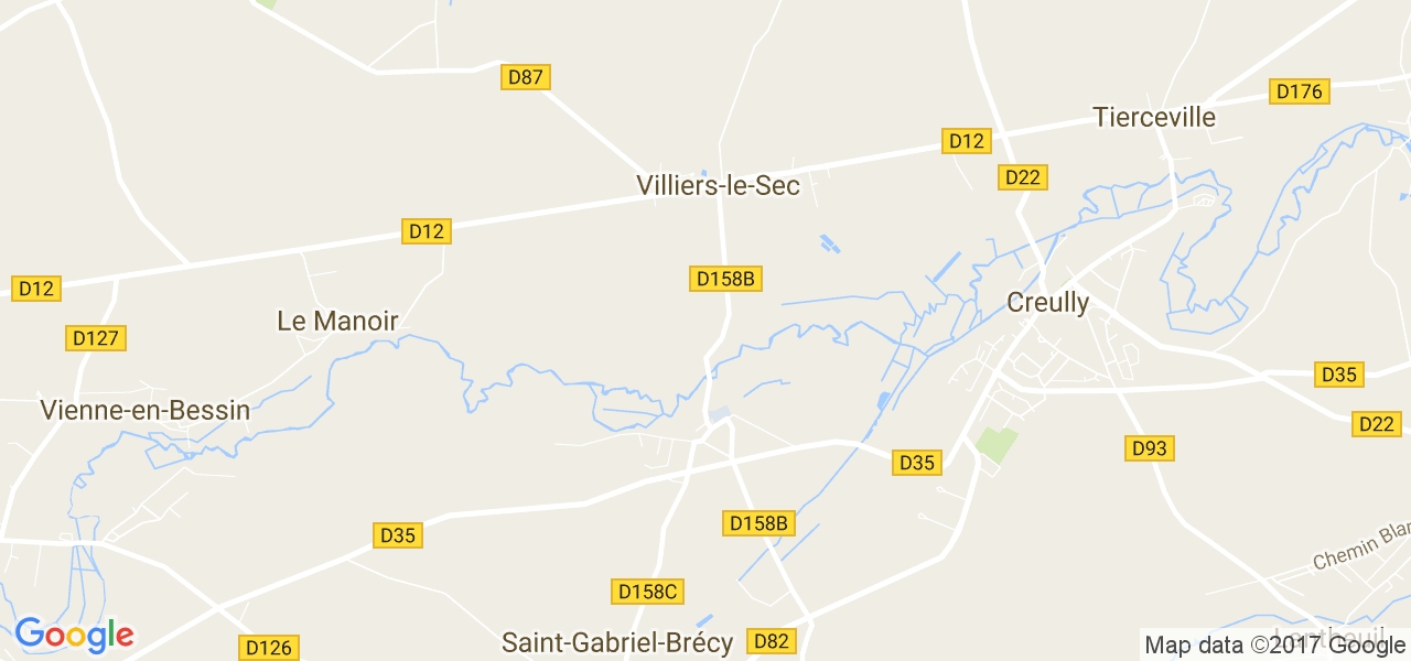 map de la ville de Villiers-le-Sec