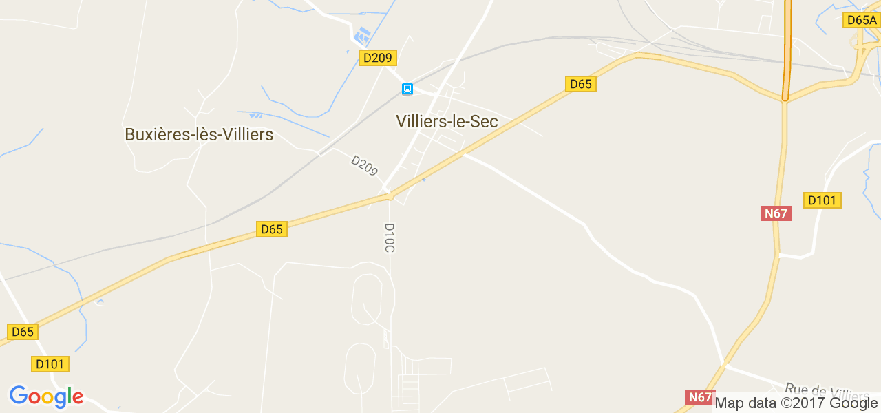 map de la ville de Villiers-le-Sec