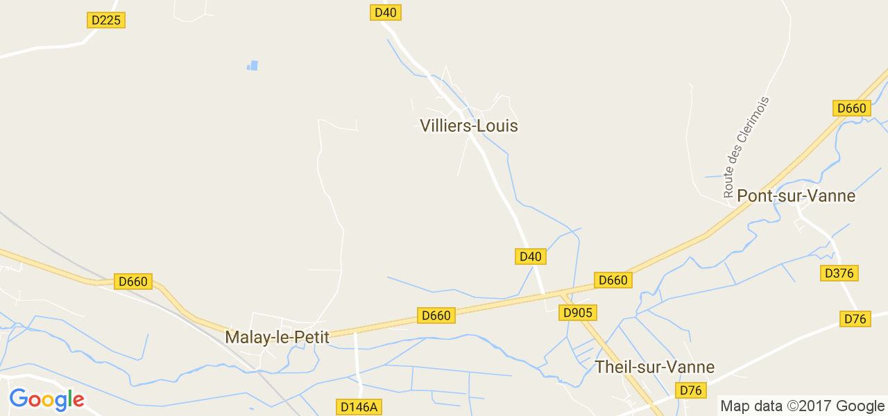 map de la ville de Villiers-Louis