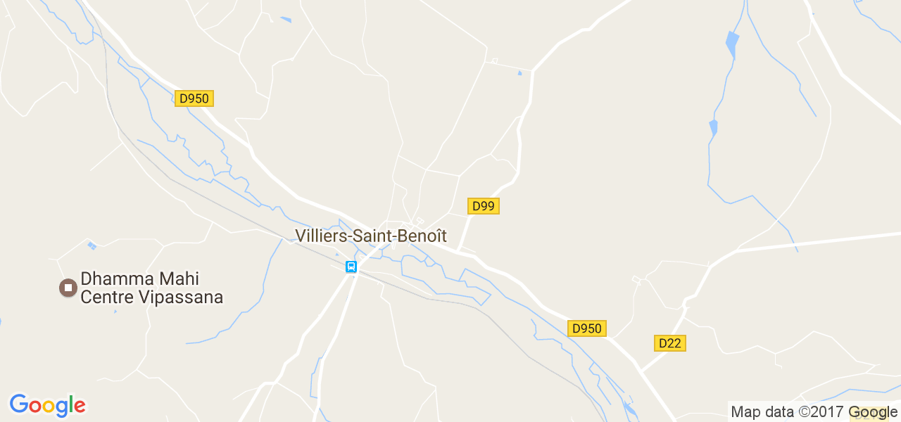 map de la ville de Villiers-Saint-Benoît