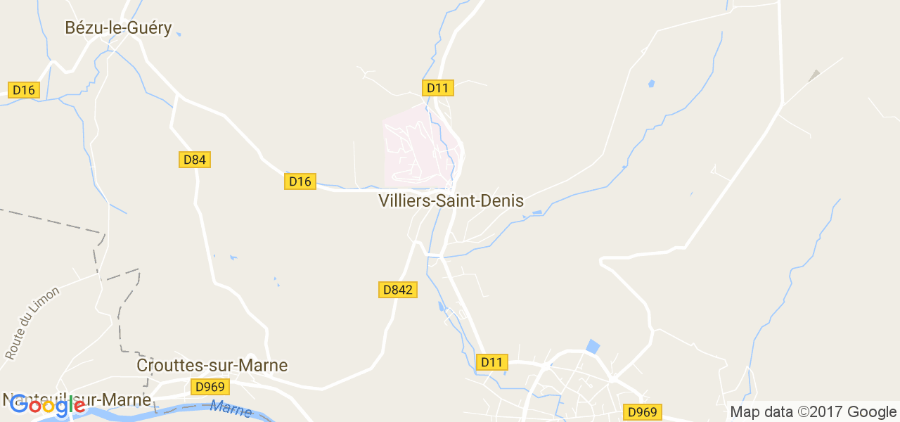 map de la ville de Villiers-Saint-Denis