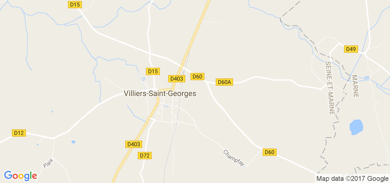 map de la ville de Villiers-Saint-Georges