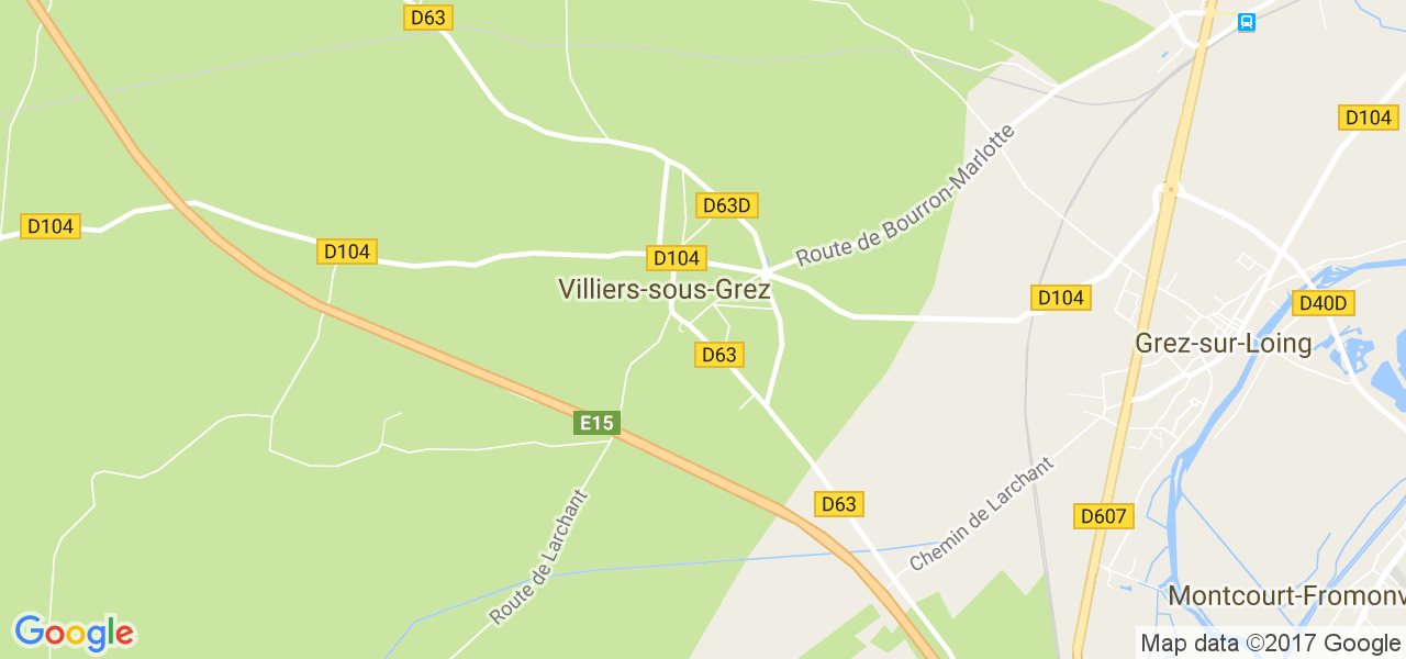 map de la ville de Villiers-sous-Grez