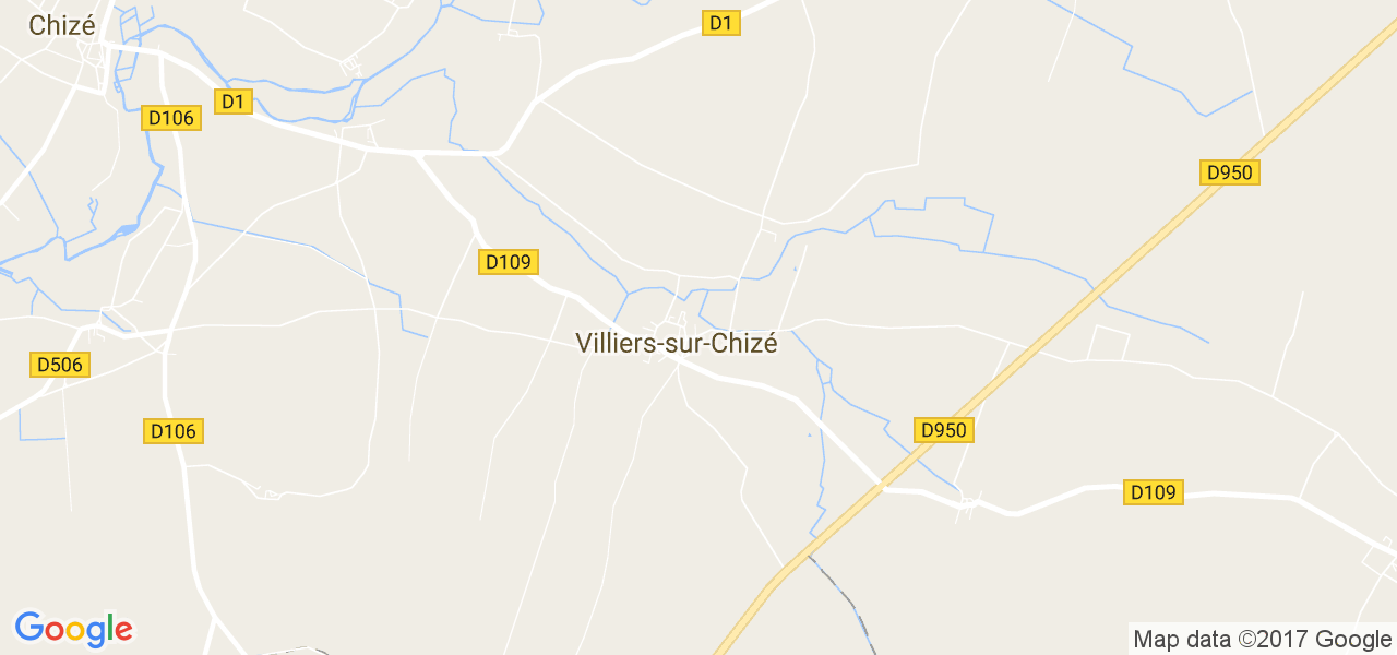 map de la ville de Villiers-sur-Chizé