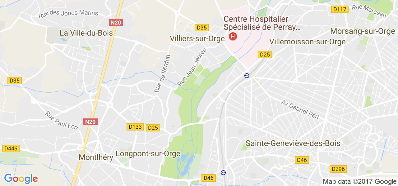 map de la ville de Villiers-sur-Orge
