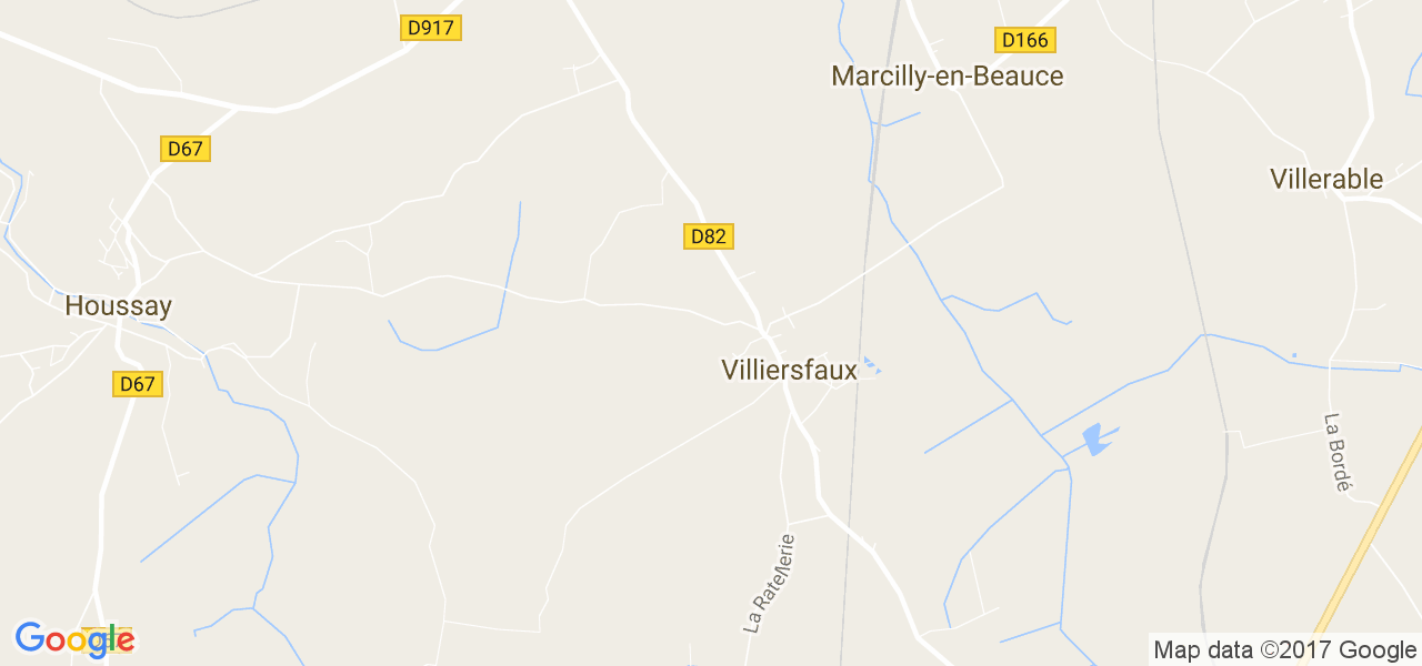 map de la ville de Villiersfaux