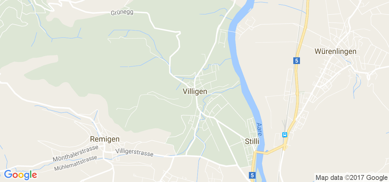 map de la ville de Villigen